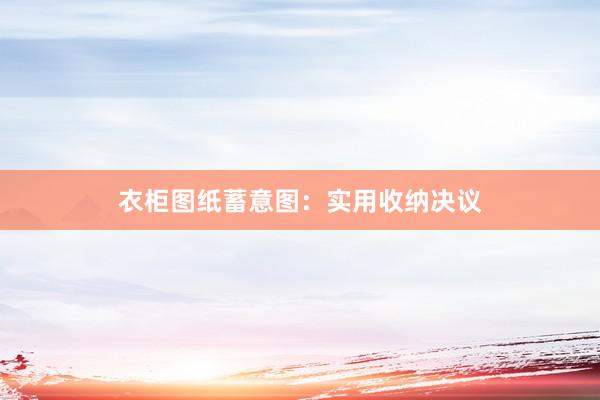 衣柜图纸蓄意图：实用收纳决议